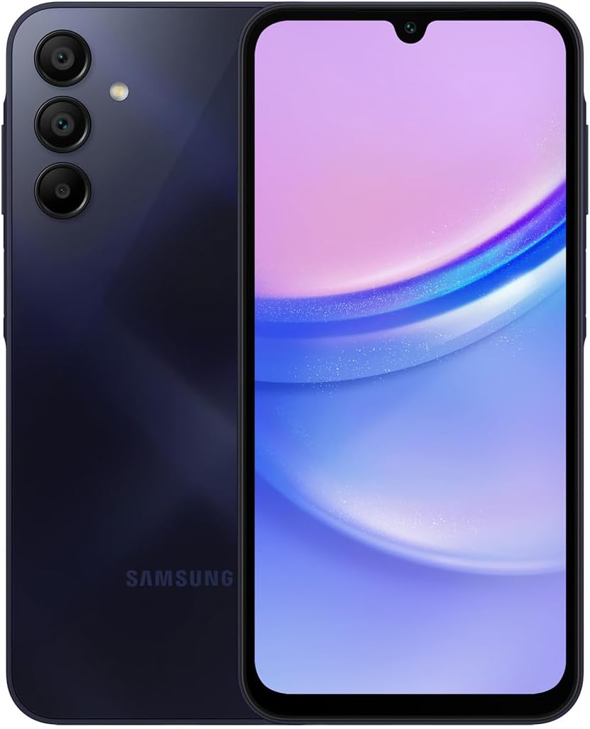 Samsung Galaxy A15 A155M 128GB Dual-SIM GSM Unlocked Android Smartphone (Latin America Version) – Blue Black