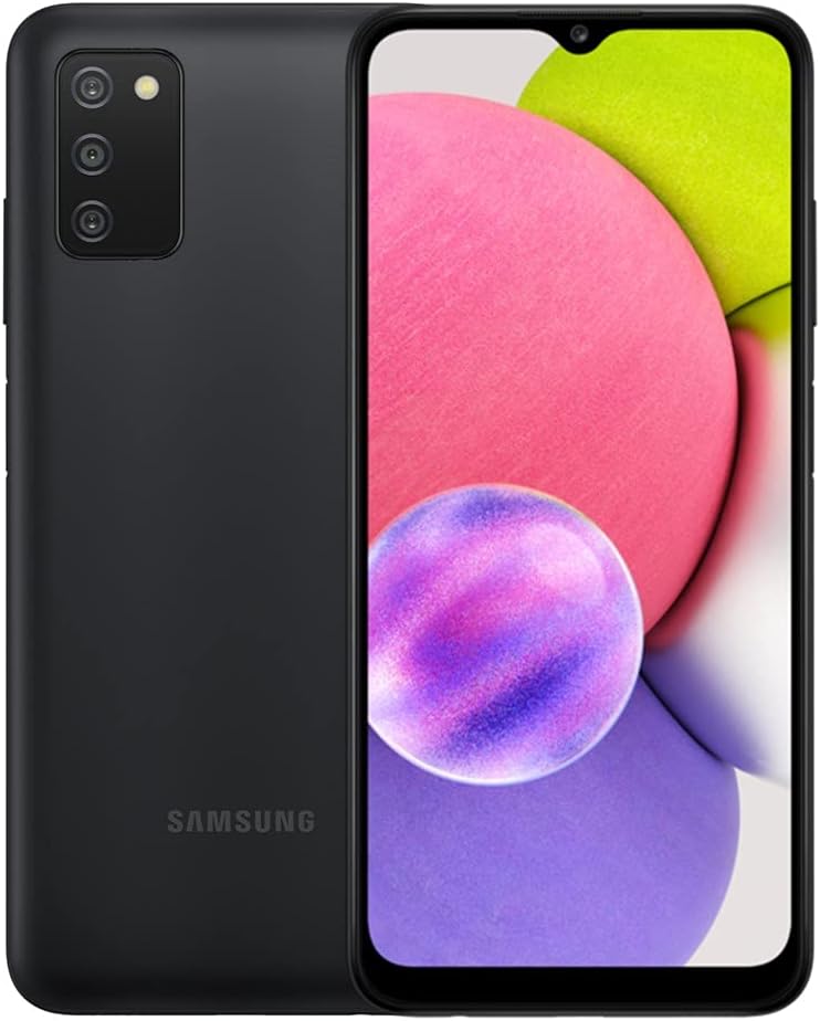Samsung Galaxy A03s Cell Phone, AT&T GSM Unlocked Android Smartphone, 32GB, Long Lasting Battery, Expandable Storage, 3 Camera Lenses, Infinite Display – Black (Renewed)