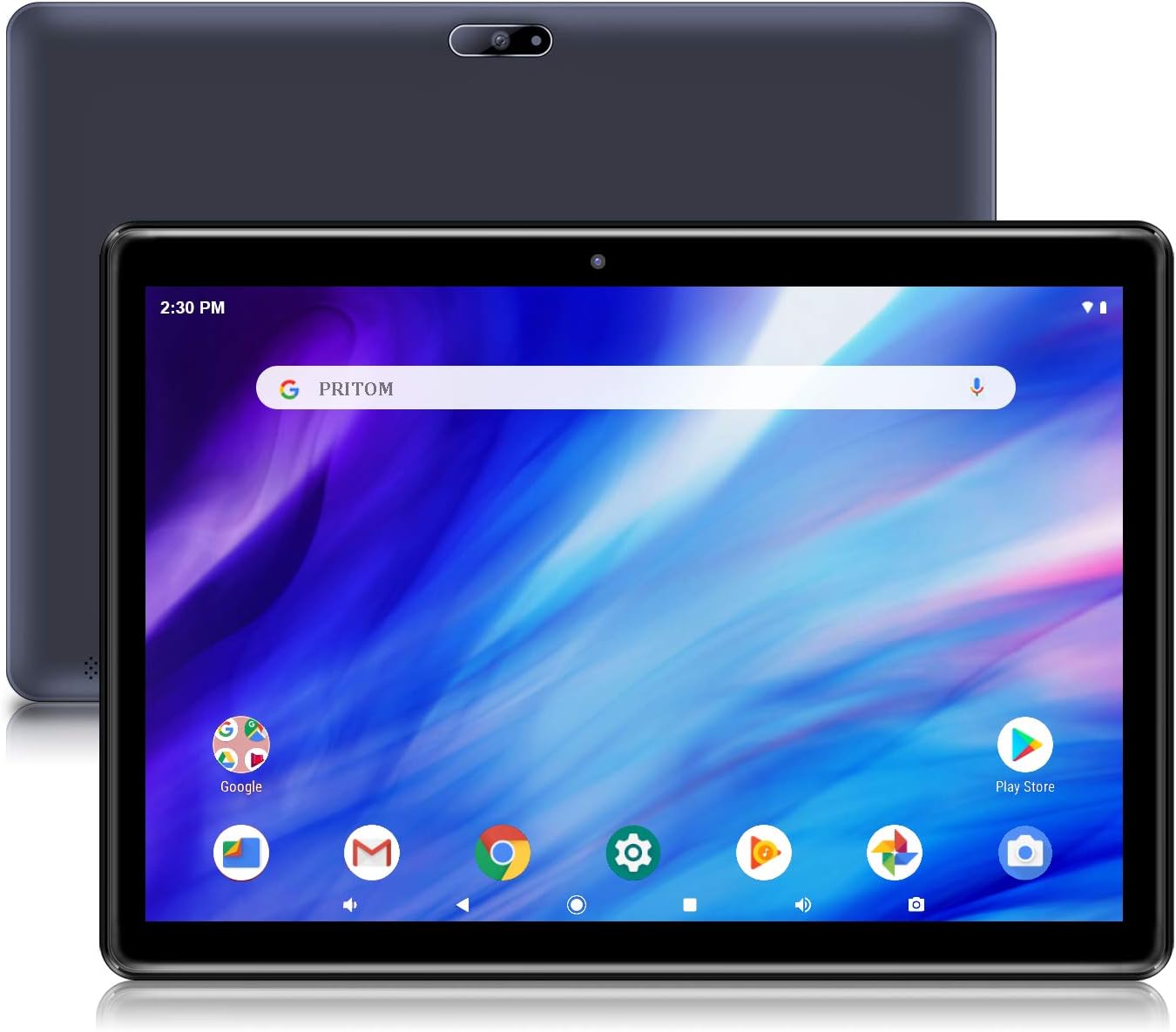PRITOM Touch10 Tablet 10 inch – Tablet Android 13, 64GB, 512GB Expandable, Quad-Core, HD IPS Screen, Dual Camera, WiFi, Bluetooth, Tablets with 6000mAh Battery, Black