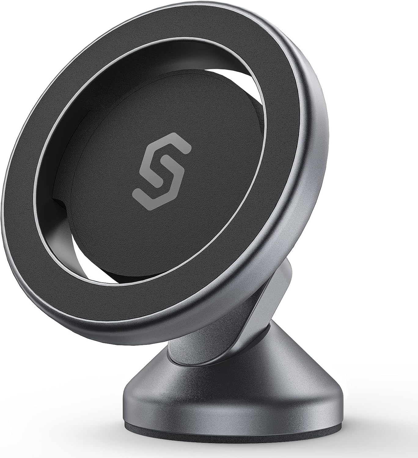 SYNCWIRE for MagSafe Car Mount – 360 Rotation Magnetic Phone Holder for Car Dashboard, Strong Magnets Car Phone Holder Mount Compatible iPhone 16 Pro Max 15 14 13 12,Samsung – MagSafe Car Accessories